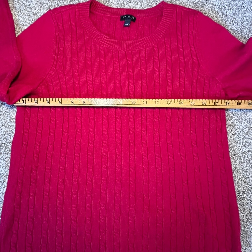 Talbots Red Crew Neck Sweater - Picture 5 of 8